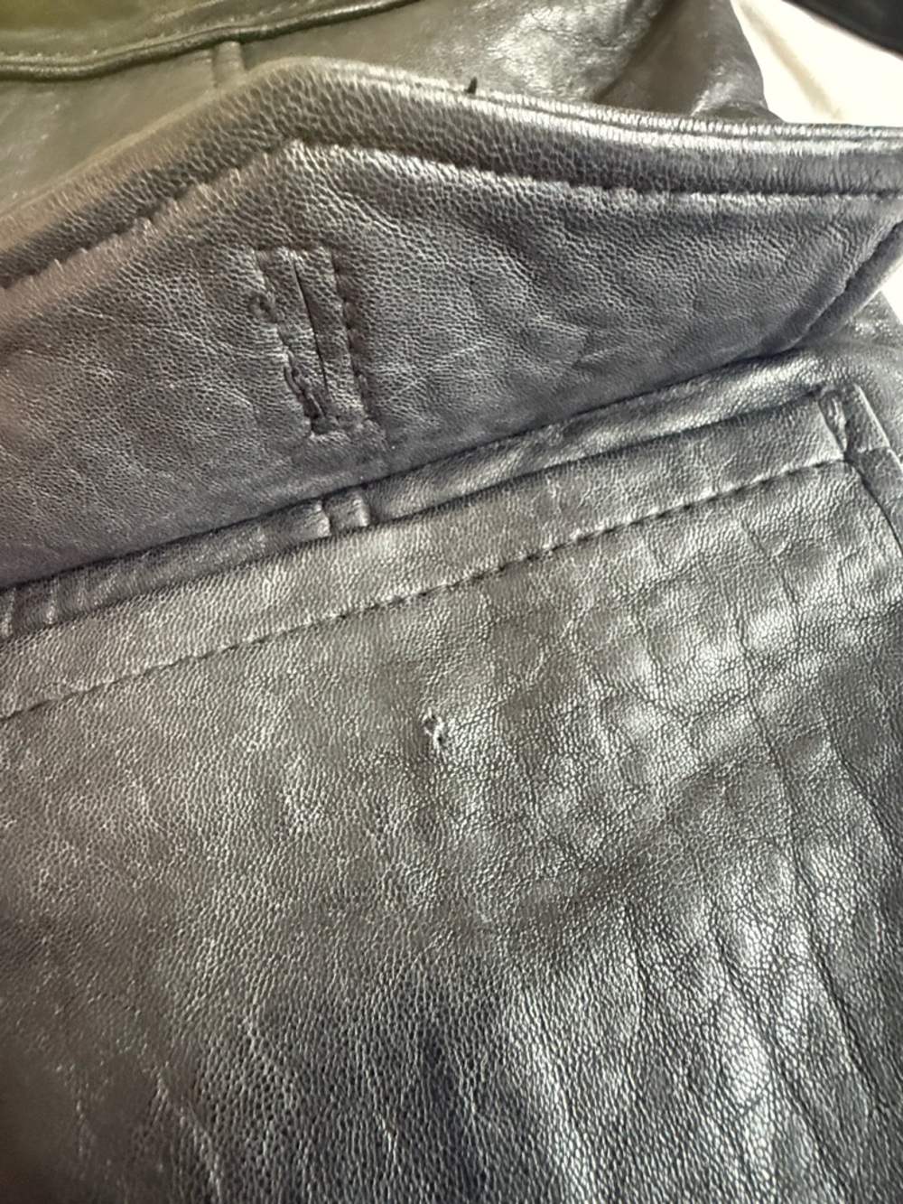 Black Leather Military Field Jacket - Picture 11 of 16